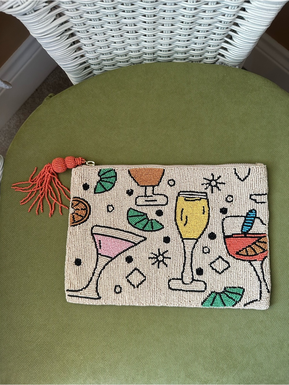 Anthropologie Fiona beaded pouch - cocktail edition